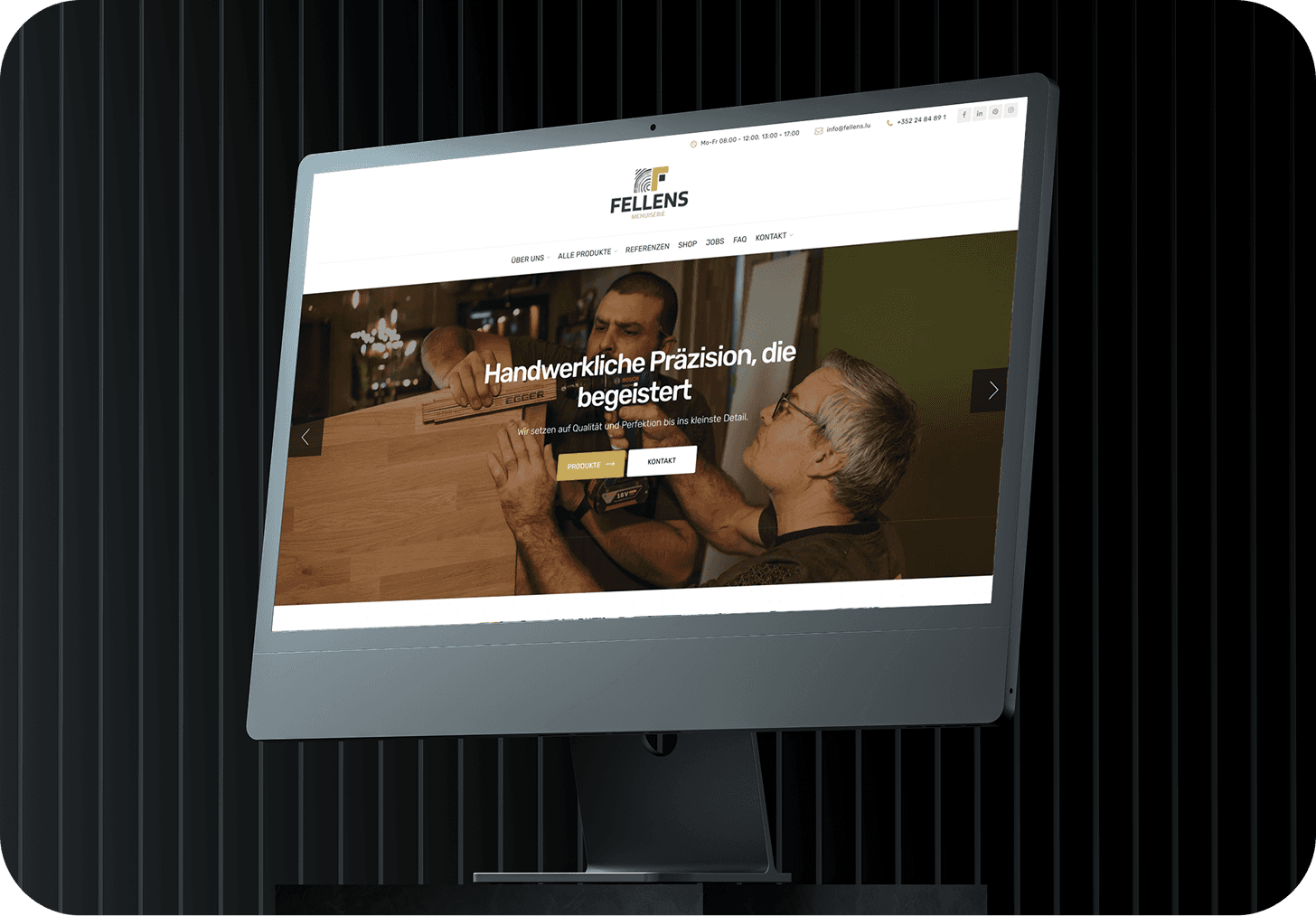 Project mockup – Real estate website on desktop screen